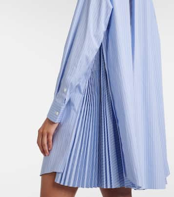 Robe chemise rayée en coton | Sacai