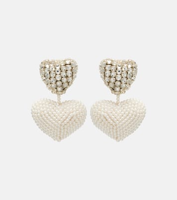 Crystal-embellished clip-on earrings | Oscar de la Renta