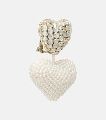 Crystal-embellished clip-on earrings | Oscar de la Renta
