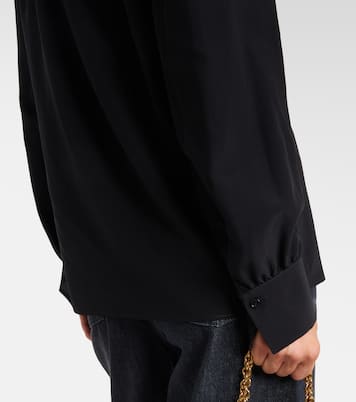 Lace-trimmed silk crêpe de chine blouse | Chloé