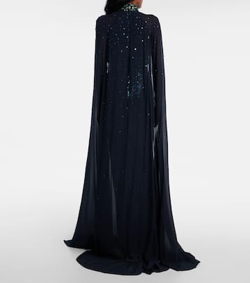 Thea caped sequined gown | Jenny Packham