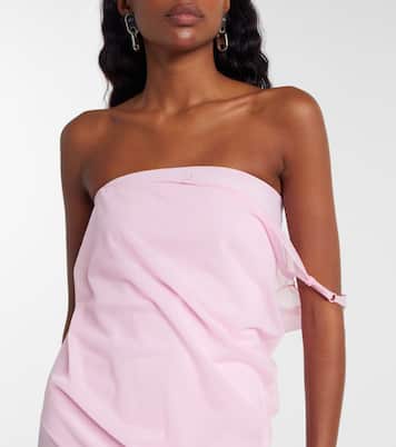 Draped sheer jersey crêpe midi dress | Courrèges