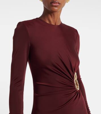 Mischa embellished gathered jersey gown | Rebecca Vallance