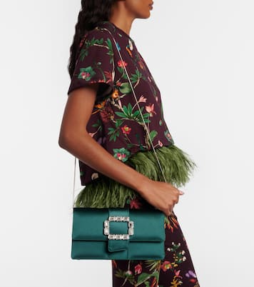 Clutch Maycap aus Satin mit Kristallen | Manolo Blahnik