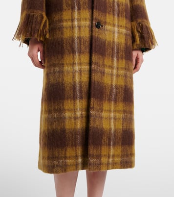 Fringed mohair and wool coat | Loewe