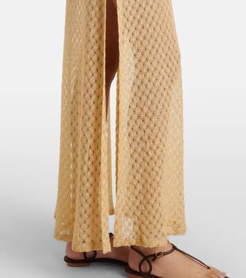 Open-knit tie-neck lamé kaftan  | Missoni