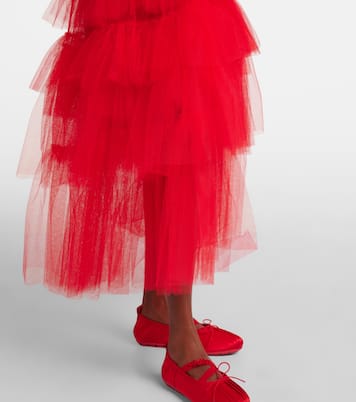 Tiered tulle midi skirt | Simone Rocha