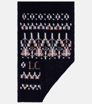 Bufanda en mezcla de lana en jacquard con lentejuelas | Loewe