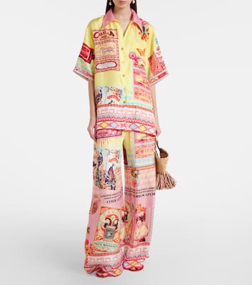 Bedruckte Hose aus Seide | Camilla