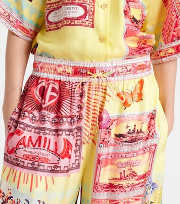 Bedruckte Hose aus Seide | Camilla