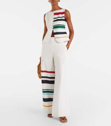 Genova条纹亚麻上衣 | Cala de la Cruz