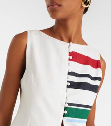 Genova条纹亚麻上衣 | Cala de la Cruz