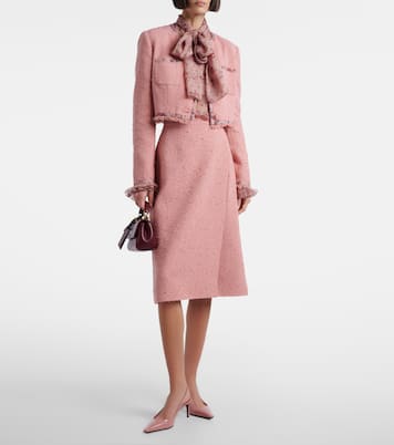 Cotton-blend midi skirt | Dolce&Gabbana