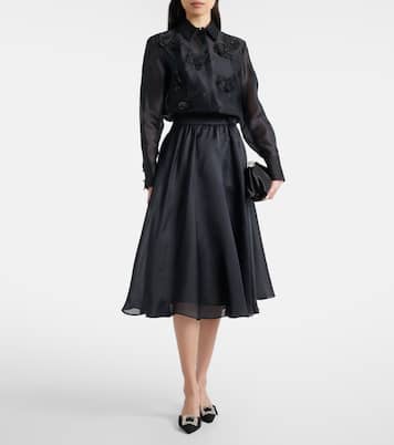 Blouse Agi en soie à appliqué | Max Mara