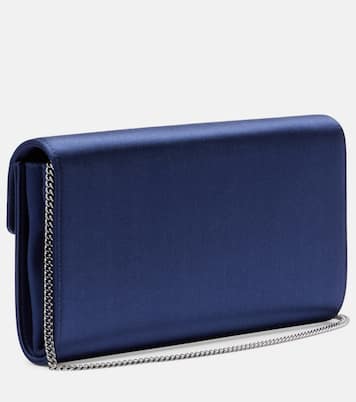 Clutch Efflorence aus Satin mit Kristallen | Roger Vivier