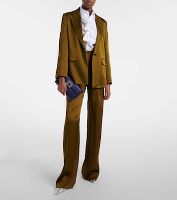 Clutch Efflorence aus Satin mit Kristallen | Roger Vivier