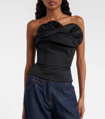 Top bustier en laine et soie | Magda Butrym