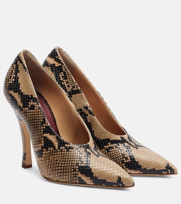 115 snake-effect leather pumps | Magda Butrym