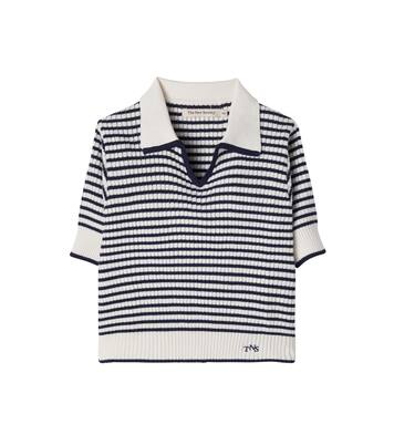 Azalea striped cotton polo sweater | The New Society