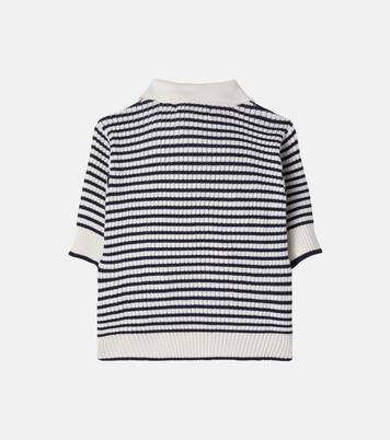 Azalea striped cotton polo sweater | The New Society