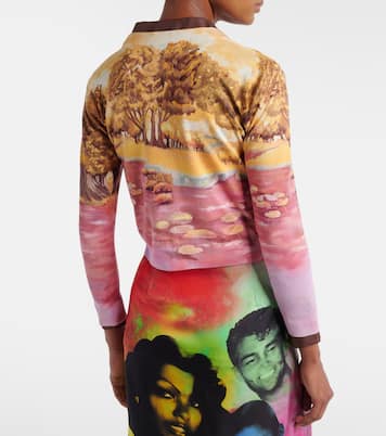 Printed silk cardigan | Versace