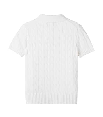 Cable-knit cotton polo sweater | Polo Ralph Lauren Kids
