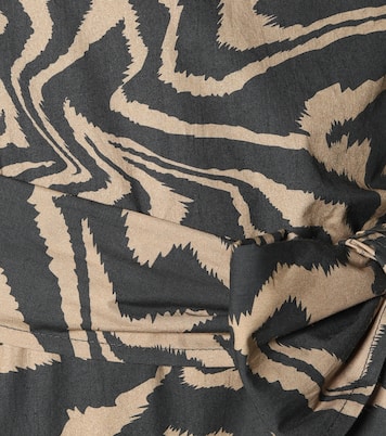 Zebra-print cotton-poplin top | Ganni