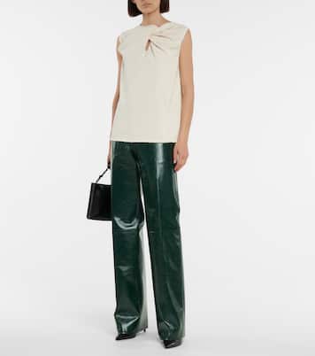 High-rise leather wide-leg pants | Jil Sander