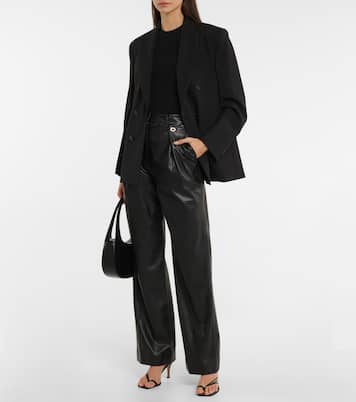 Tara high-rise faux leather pants | Simkhai