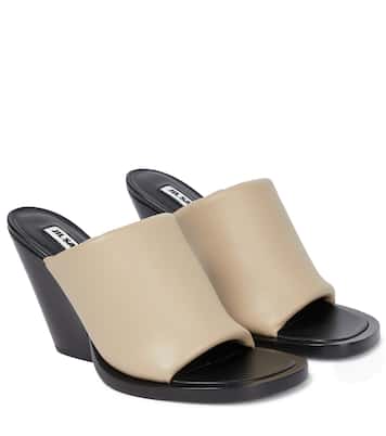 Pantoletten aus Leder | Jil Sander
