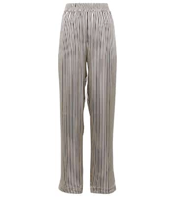 Pantaloni in raso a righe | Victoria Beckham