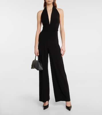 Halterneck jersey jumpsuit | Norma Kamali