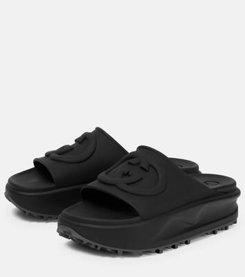 Rubber gucci slides men hotsell