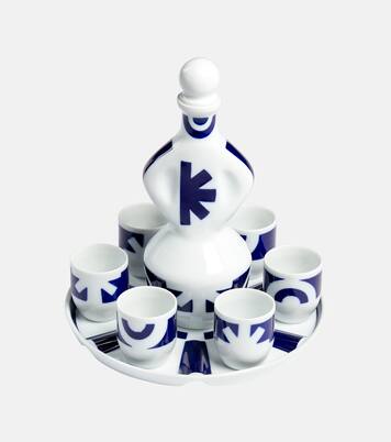 No. 2 8-piece porcelain liquor set | Sargadelos