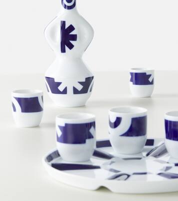 No. 2 8-piece porcelain liquor set | Sargadelos