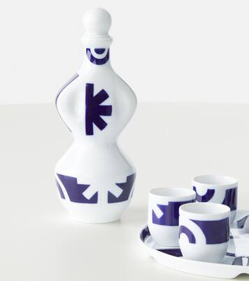 No. 2 8-piece porcelain liquor set | Sargadelos