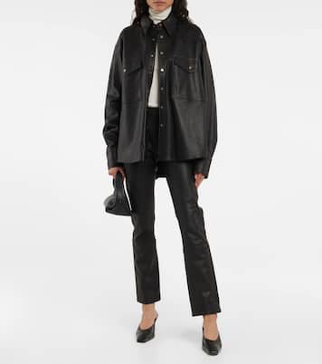 Pantalon Gonda à taille basse en cuir | Petar Petrov