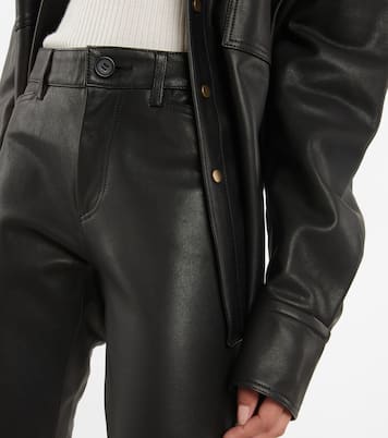 Pantalon Gonda à taille basse en cuir | Petar Petrov