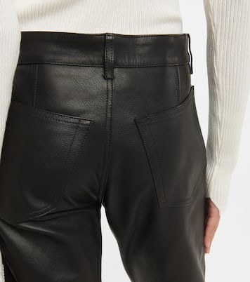 Pantalon Gonda à taille basse en cuir | Petar Petrov