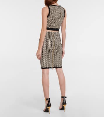 Top raccourci en jacquard | Balmain