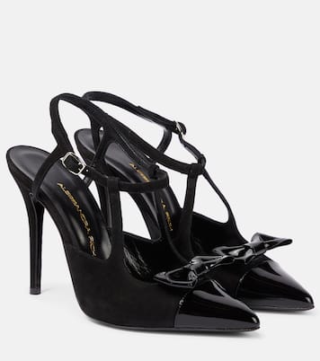 Pumps aus Veloursleder und Lackleder | Alessandra Rich