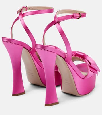 Satin platform sandals | Miu Miu