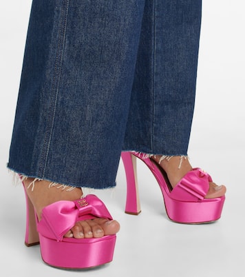 Satin platform sandals | Miu Miu