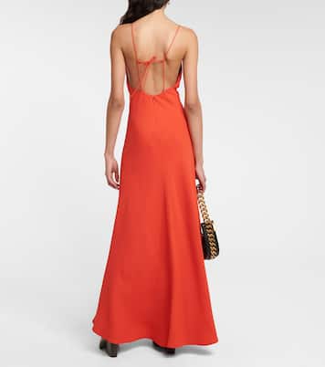 Robe aus Crêpe mit V-Ausschnitt | Stella McCartney