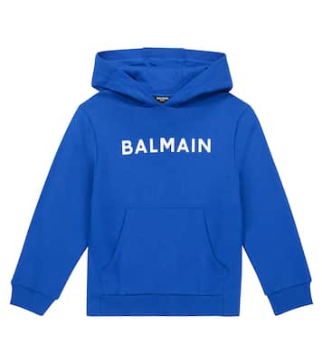 Sudadera con capucha de algodón con logo | Balmain Kids