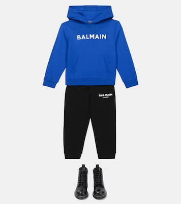 Sudadera con capucha de algodón con logo | Balmain Kids