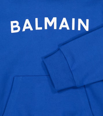 Sudadera con capucha de algodón con logo | Balmain Kids