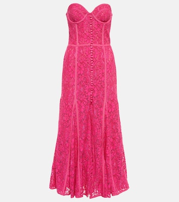 Elodie lace bustier maxi dress | Costarellos