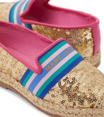 Mocassini con paillettes e logo | Marc Jacobs Kids