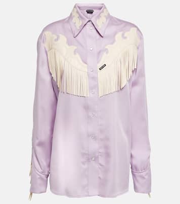 Camicia Western con rifiniture in pelle | Tom Ford